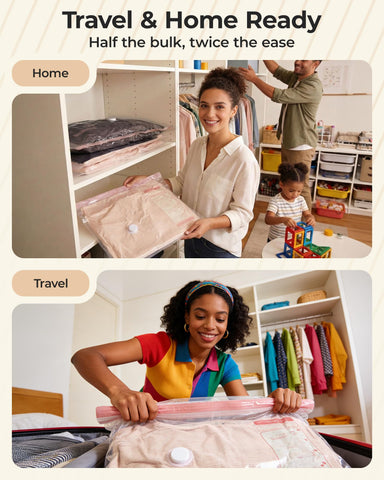 BAGSMART color-coded sizes simplify quick packing decisions.