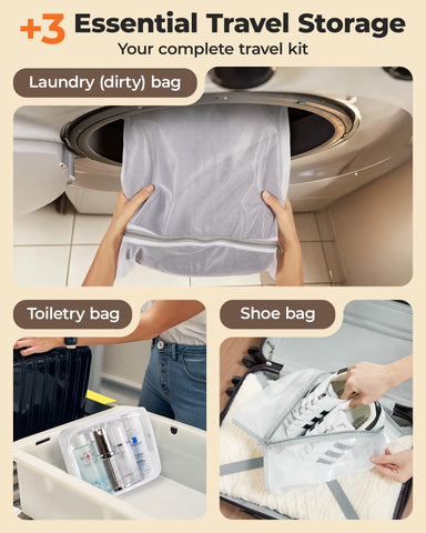 BAGSMART dual-seal airtight design keeps contents protected.