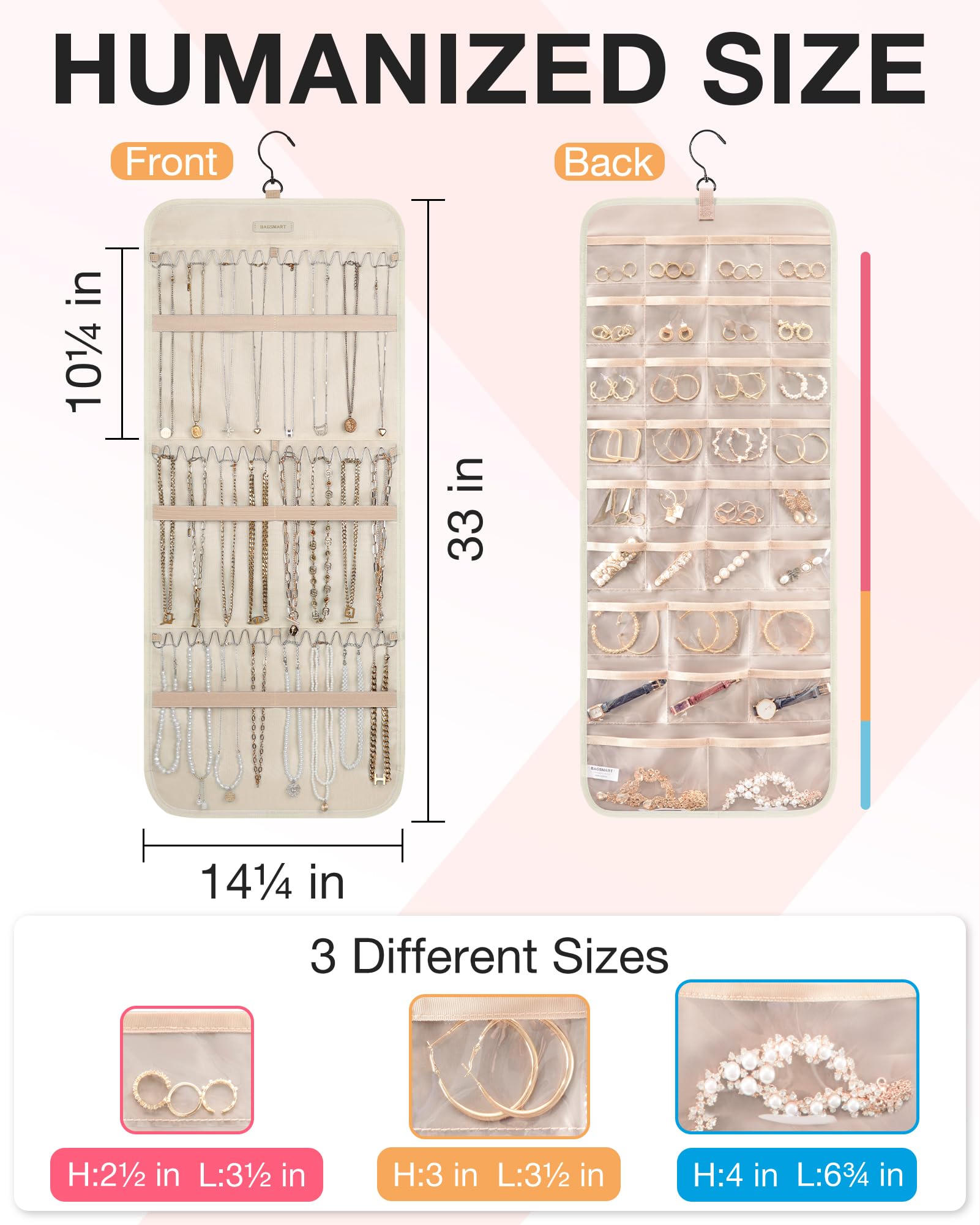 BAGSMART foldable travel design for compact packing.