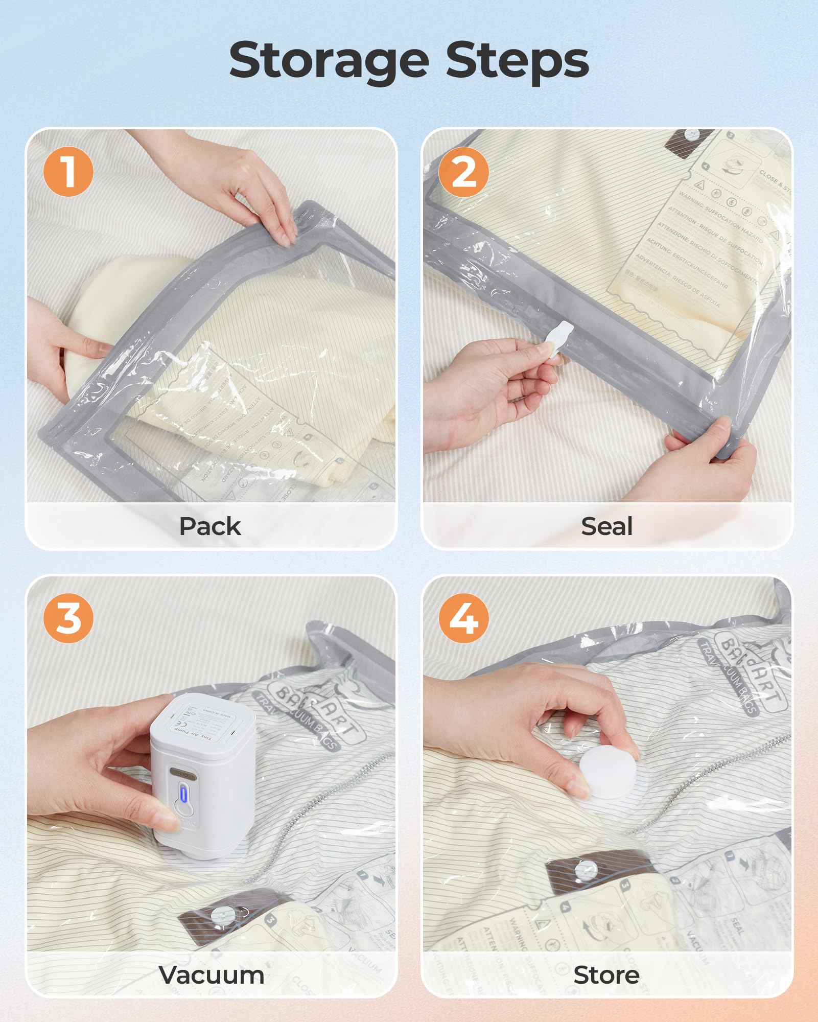 BAGSMART included shoe, laundry, and toiletry bags for easy packing.