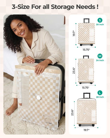 BAGSMART PA+PE material vacuum bags provide airtight protection against moisture.