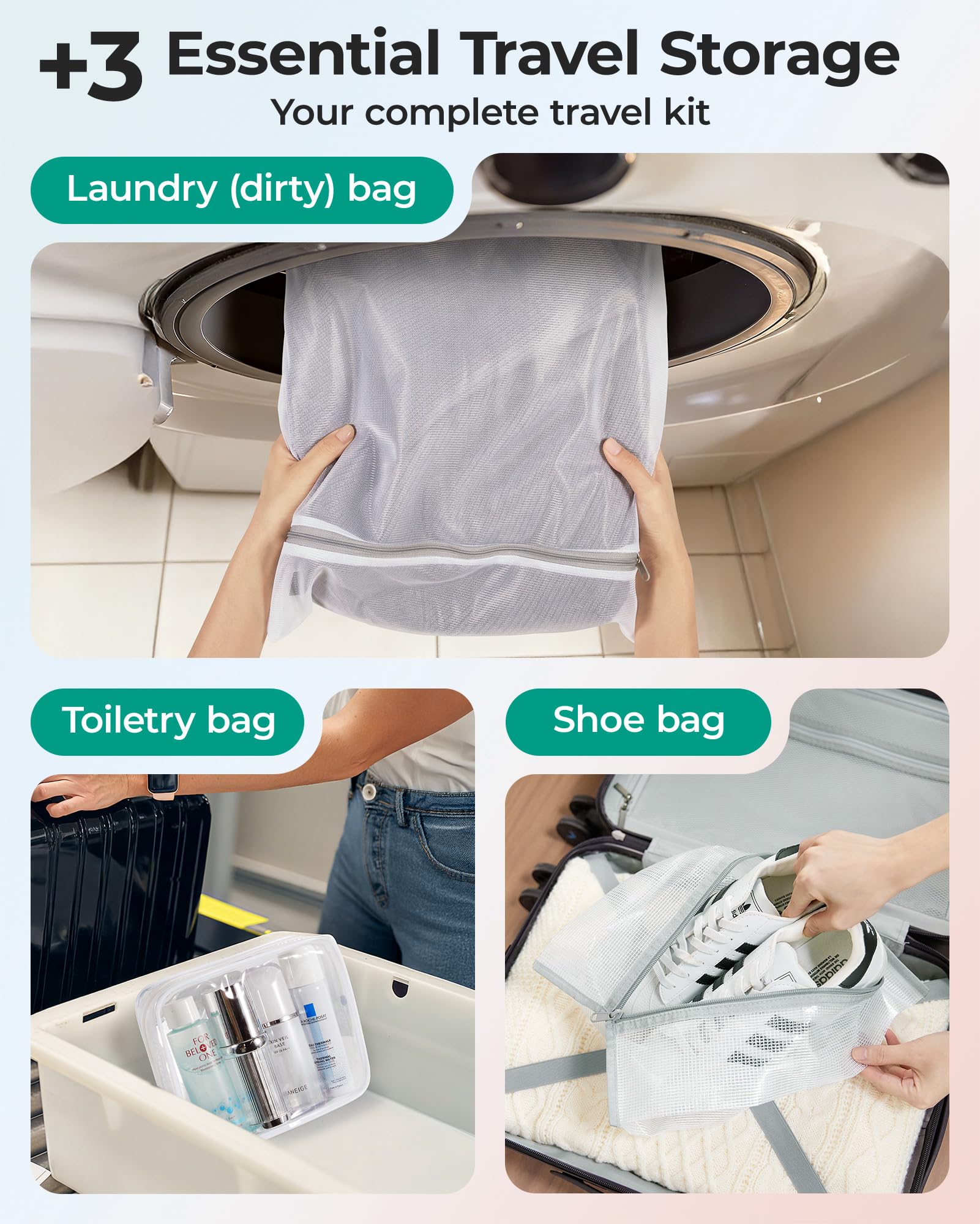BAGSMART reinforced seams ensure long-term bag reliability