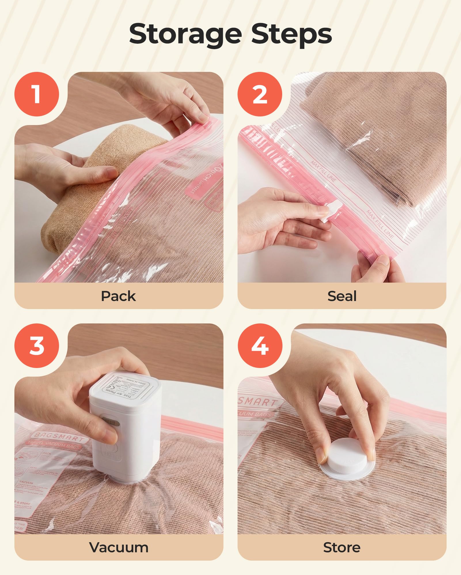 BAGSMART toiletry bag secures essentials during travel.