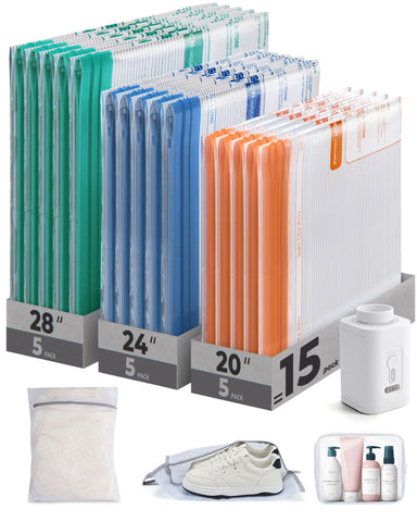 BAGSMART travel vacuum bags and electric pump enable quick, efficient packing