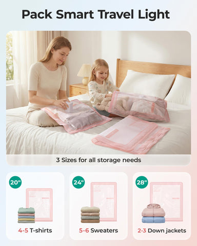 BAGSMART travel wardrobe bags organize outfits in a suitcase