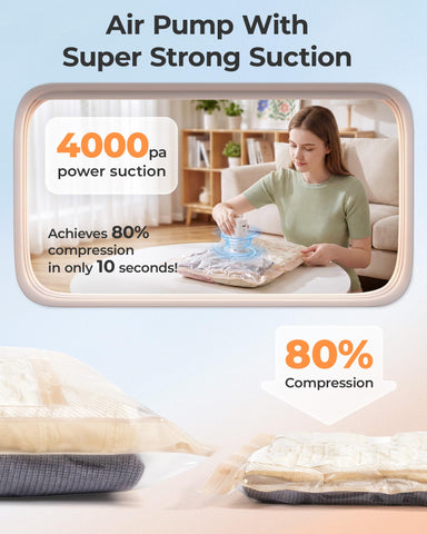 BAGSMART ultra-tough material resists punctures during storage.