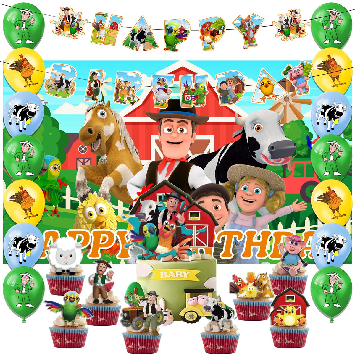Bahteliv Zenoon banner for festive backdrop and quick party styling