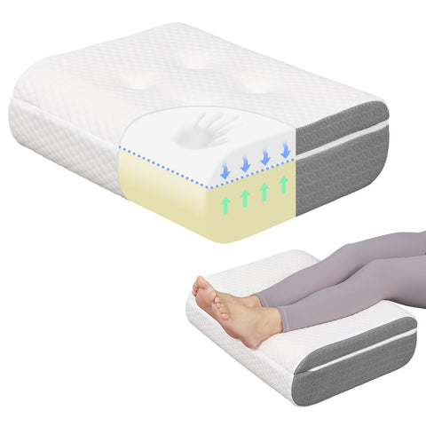 baibu leg elevation pillow dual-layer foam top contours softly for comfort.