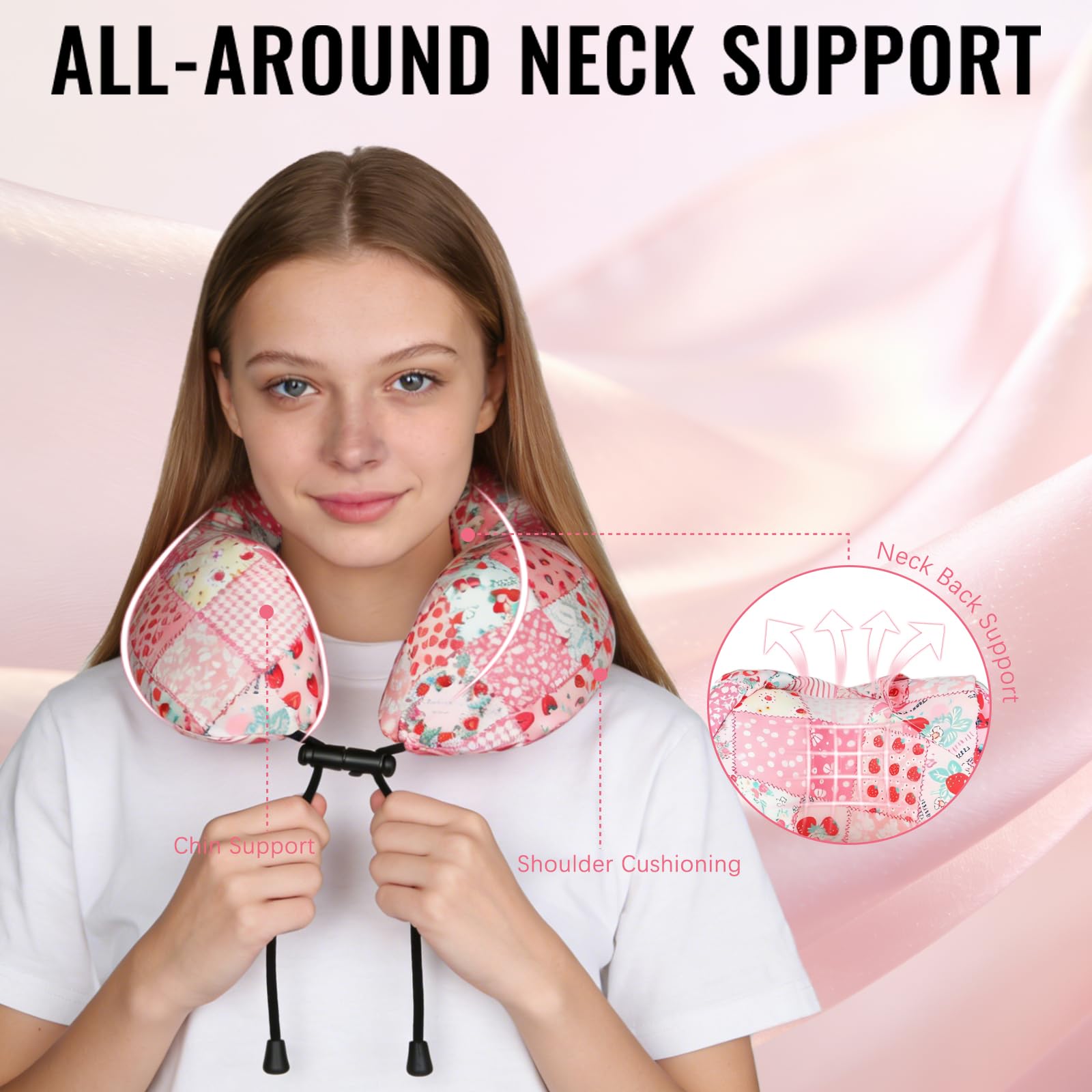 BAIKEA memory foam neck support maintains proper neck alignment