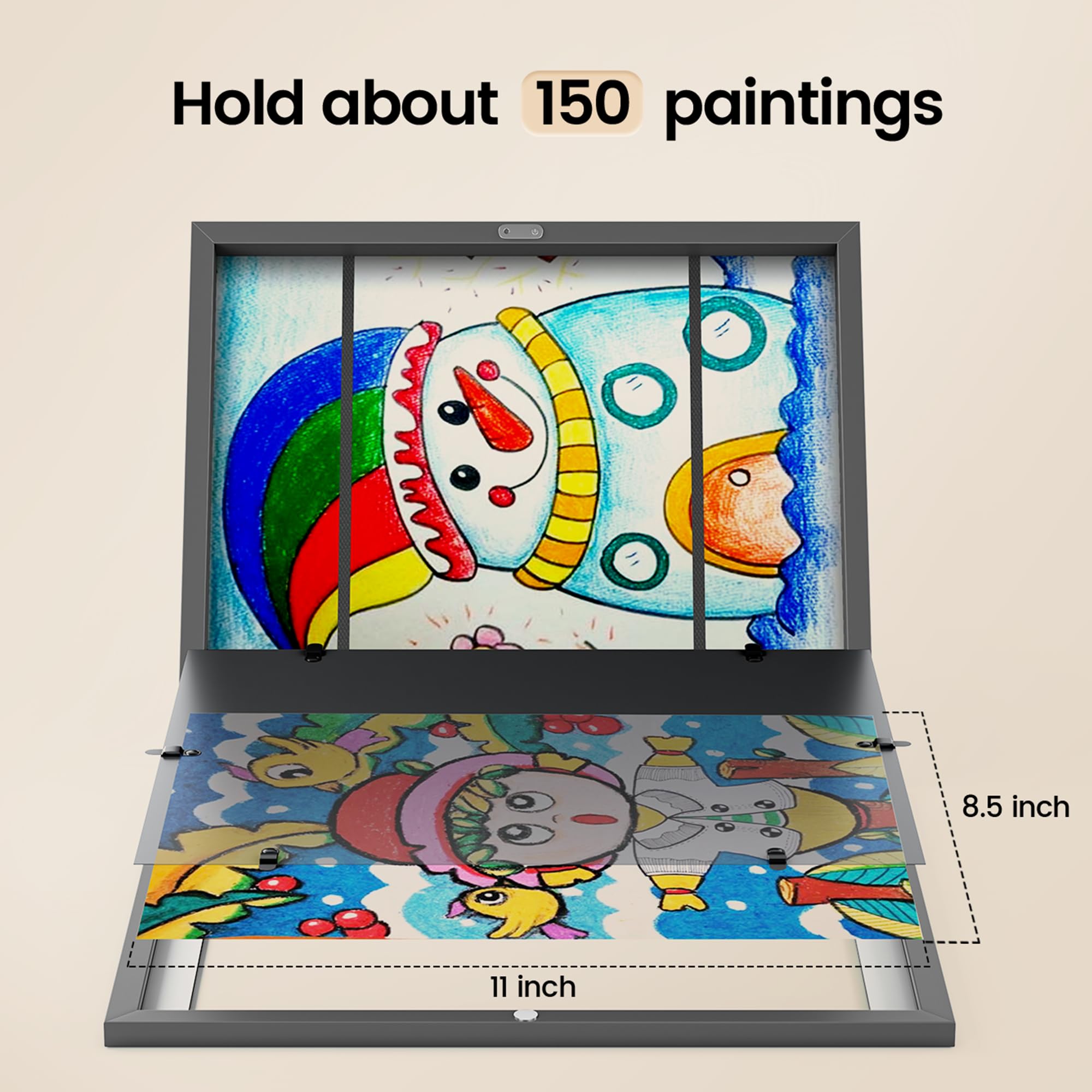 BAIJIALI four-pack with mat for neat 8.5x11 artwork