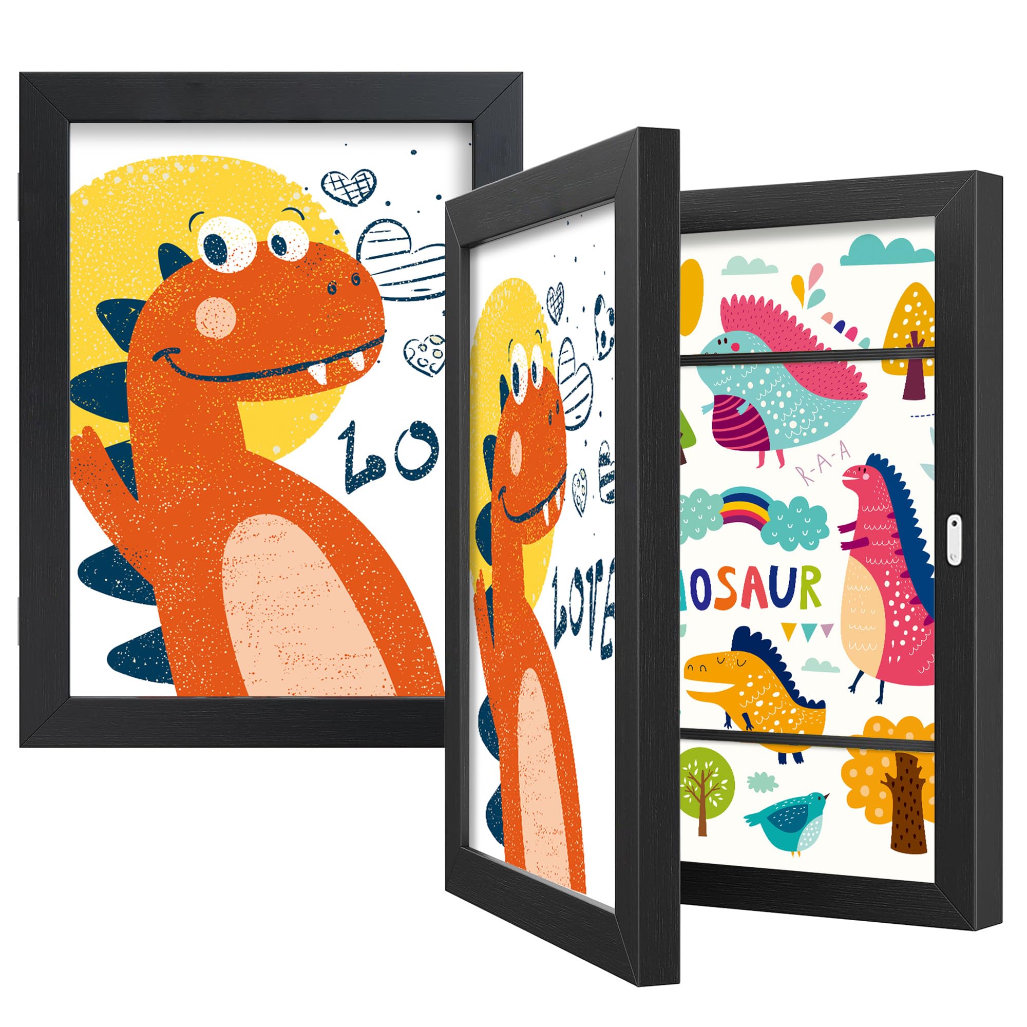 BAIJIALI front-opening art frame displaying kid drawings, easy to swap