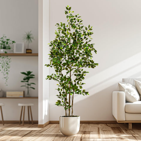 Bailikang cement planter provides sturdy support for the tree.