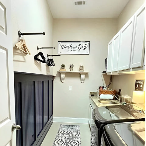 Bailoo industrial design enhances living room, laundry, and bedroom decor