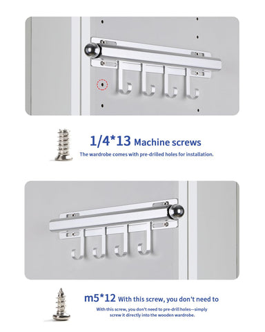 BaiNong valet rod supports up to 25 lbs for reliable storage.
