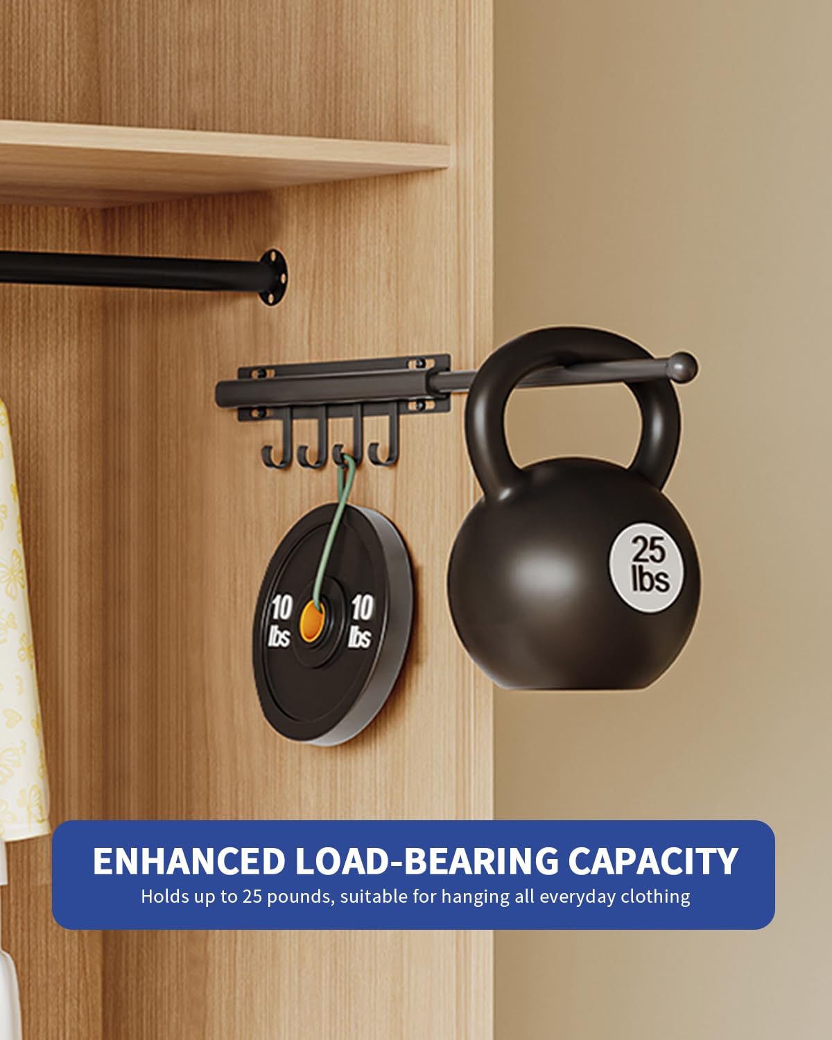 BaiNong closet organizer in use in a laundry or entryway space.