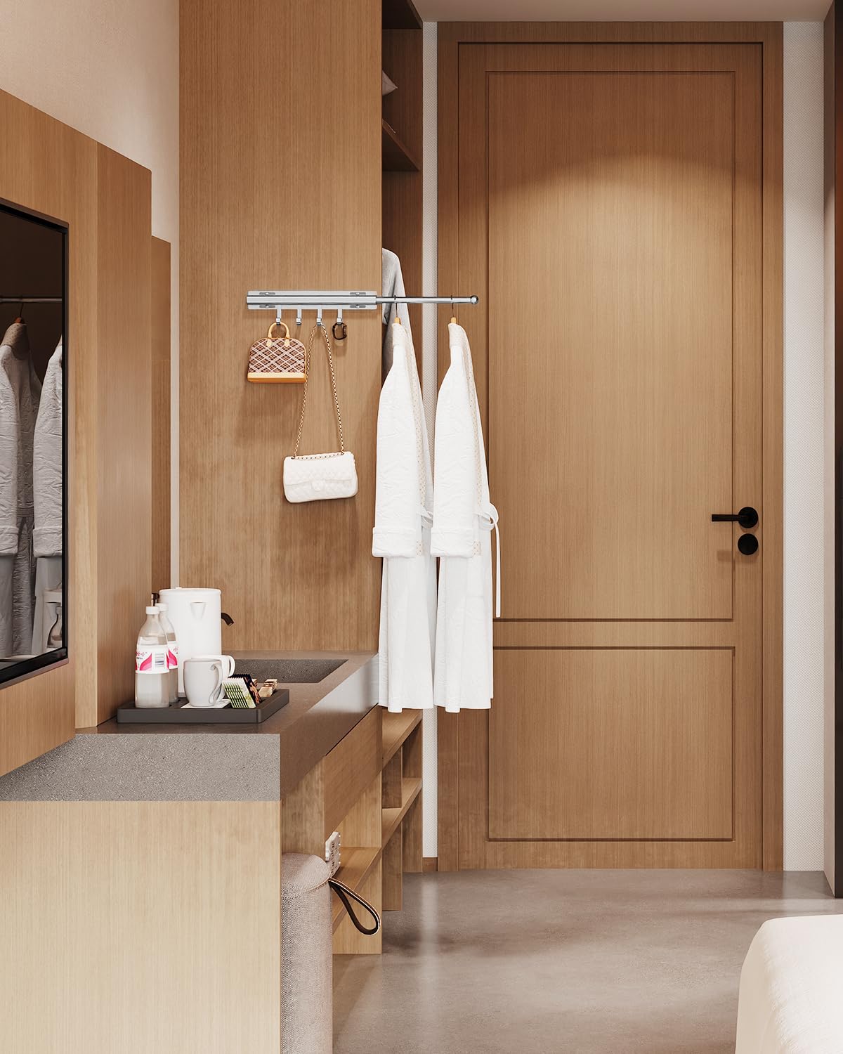 BaiNong slide-out design folds for compact closets.
