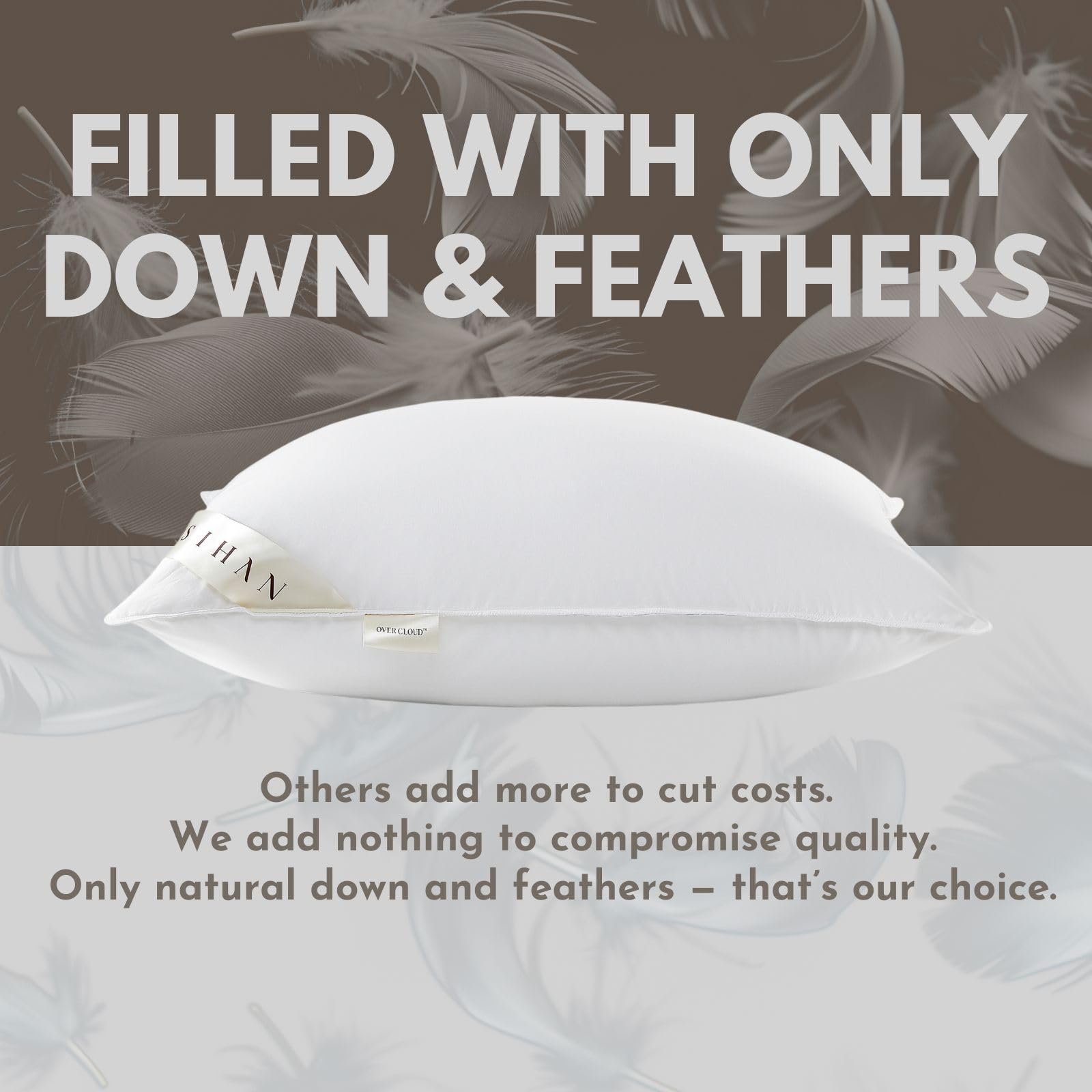Baisihan ethically sourced goose down and feathers filling