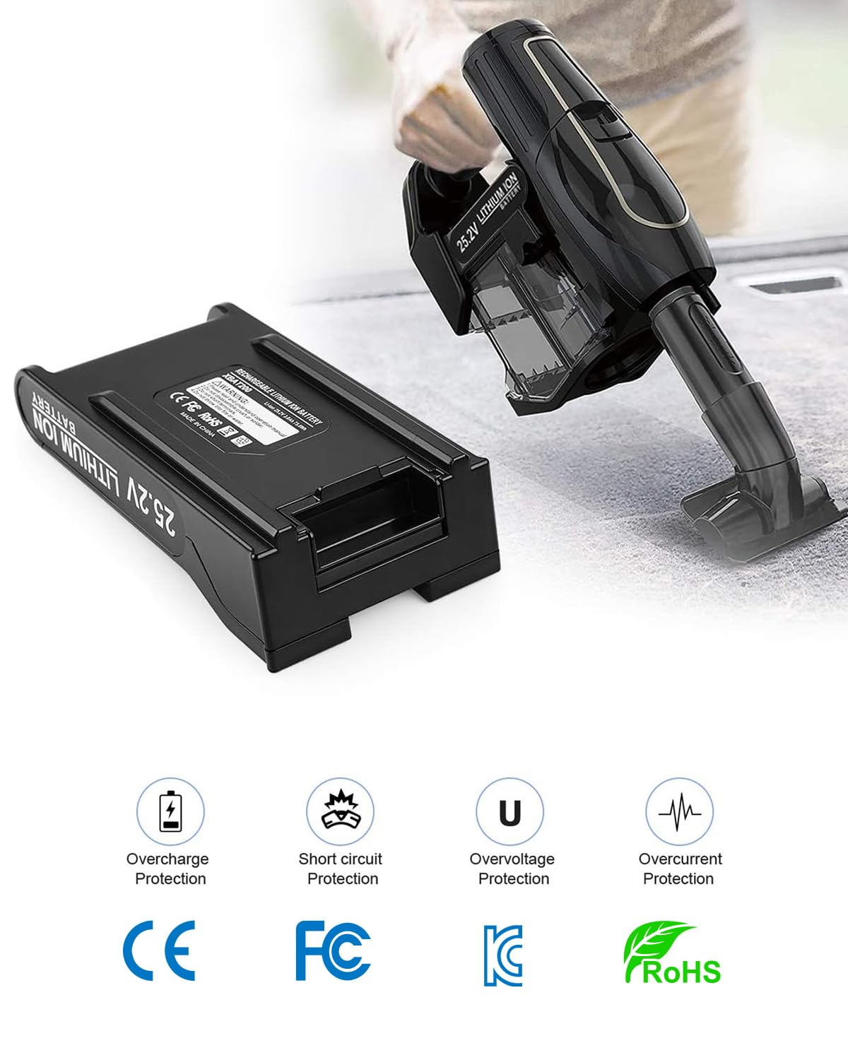 Long runtime enables completing larger chores on a single charge.
