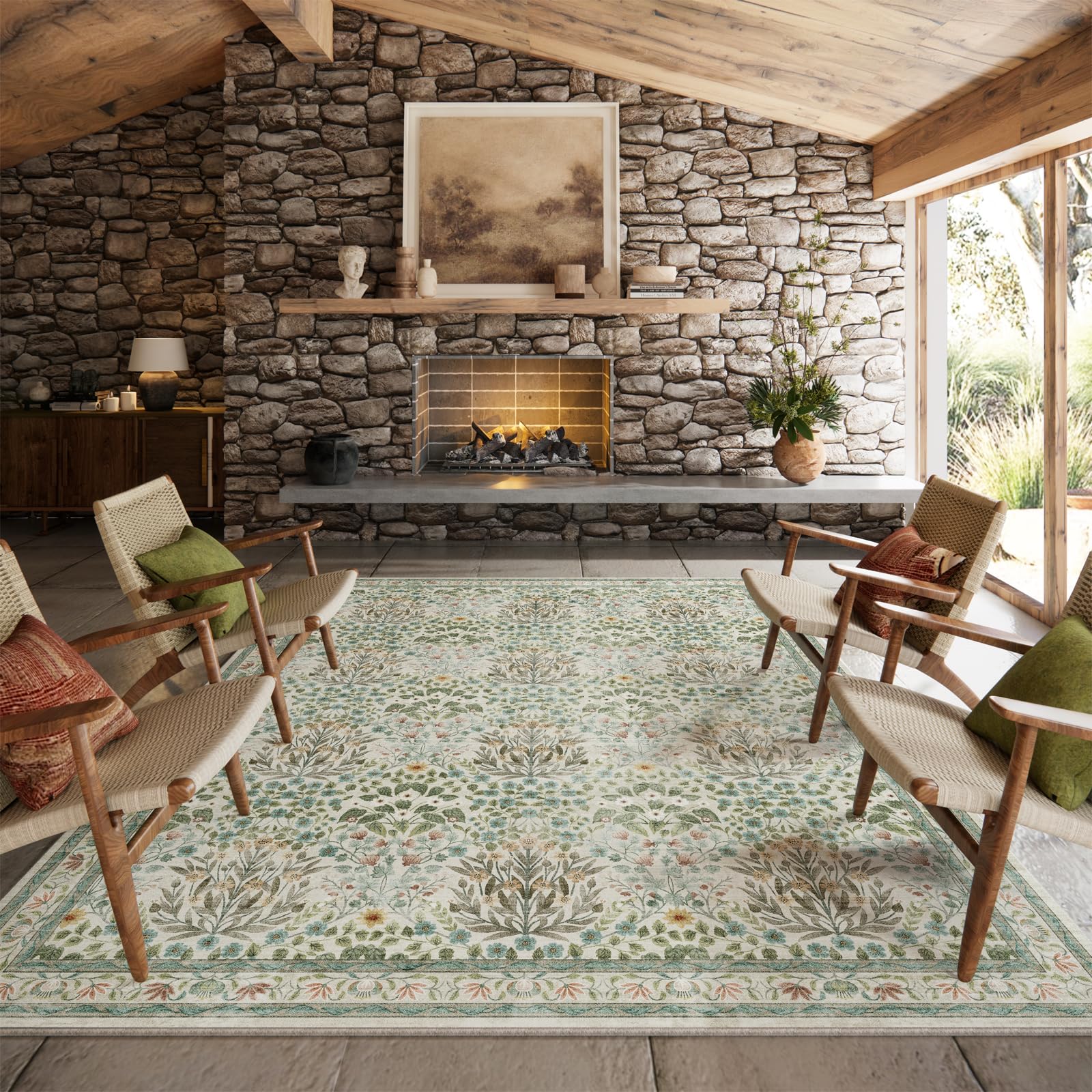 Baksham machine washable rug for easy refresh and care.