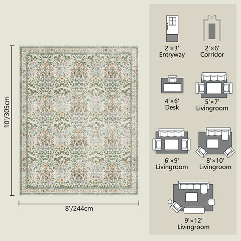 Baksham soft low-pile rug ideal for bedrooms and nurseries.