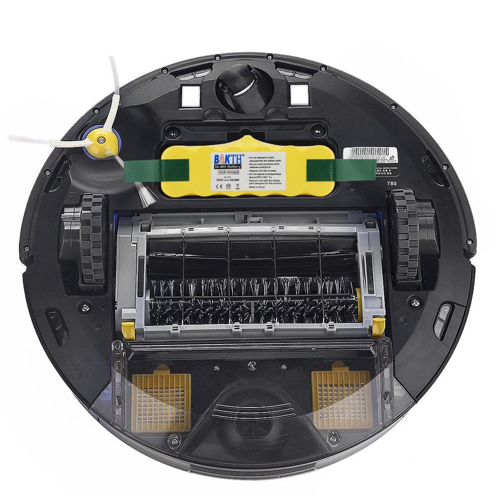 BAKTH Roomba battery components showing easy replacement connectors.