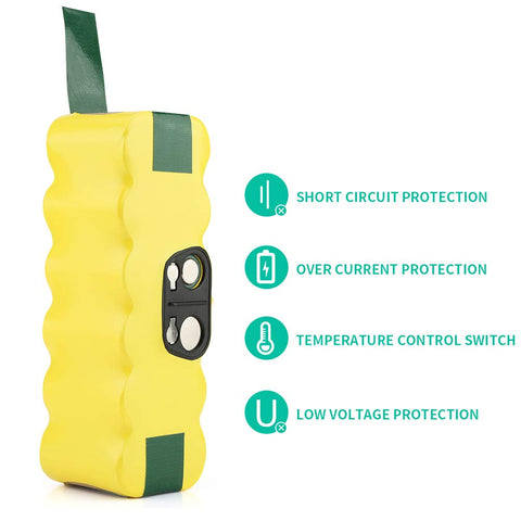 BAKTH Roomba high-capacity battery pack designed for extended cleaning sessions.