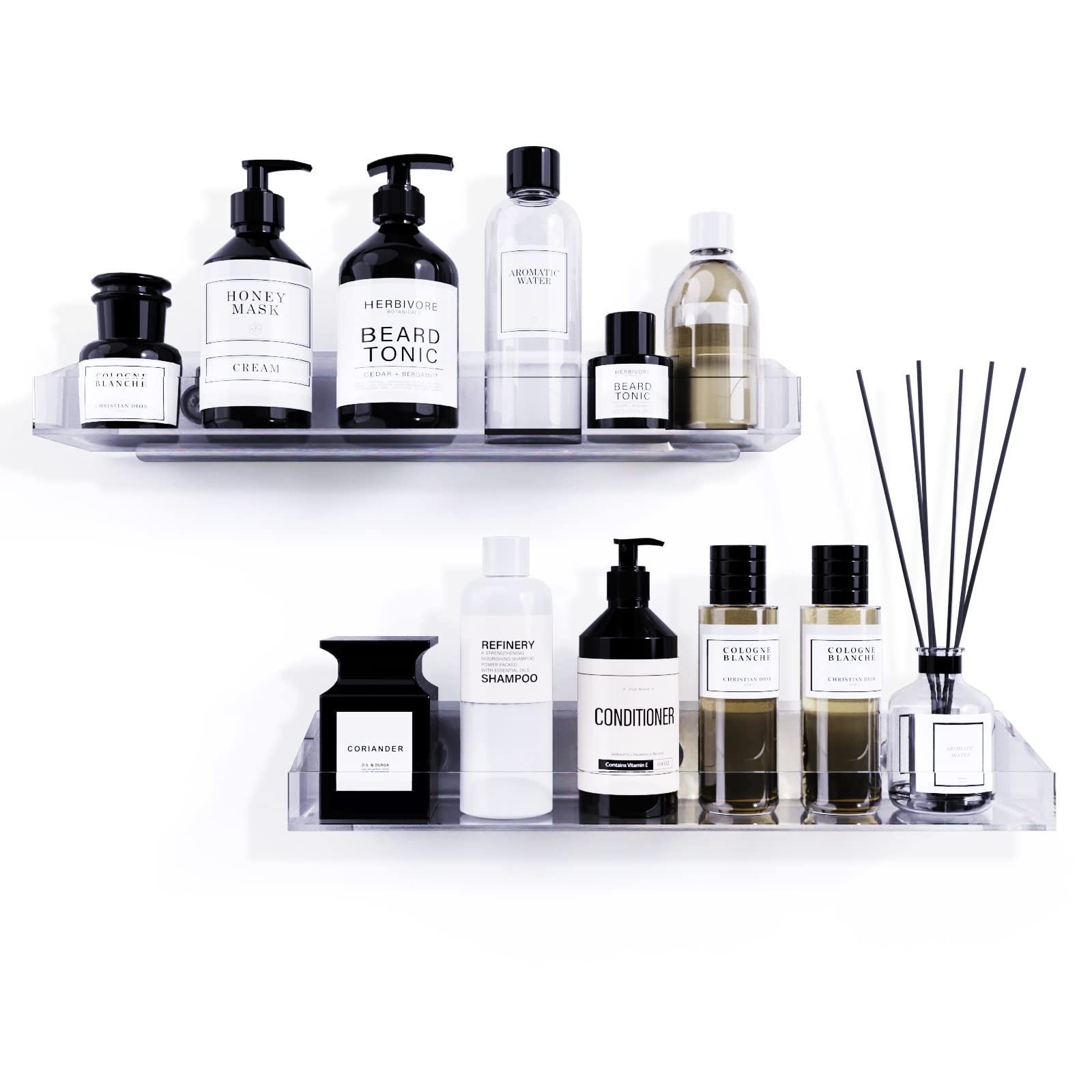 Bakzon rustproof acrylic shelves resist humidity and corrosion for reliable shower storage.
