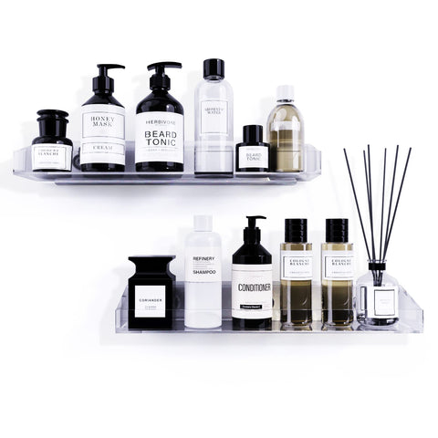 Bakzon rustproof acrylic shelves resist humidity and corrosion for reliable shower storage.