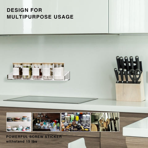 Bakzon wall-mounted organizer keeps shampoo, conditioner, and soap neatly accessible.
