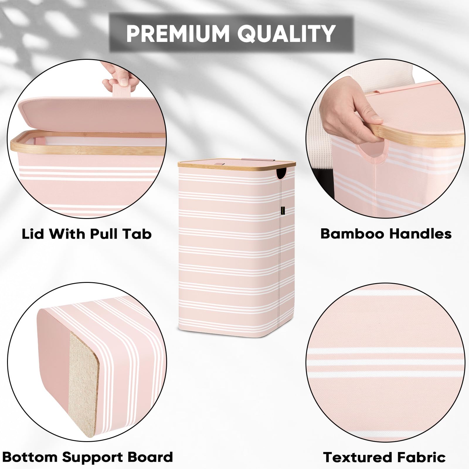 BALEINE laundry hamper 26gal capacity is ideal for full loads.
