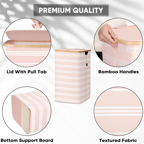 BALEINE laundry hamper 26gal capacity is ideal for full loads.