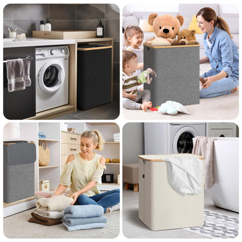 BALEINE easy lid access highlights quick, convenient laundry transfers.