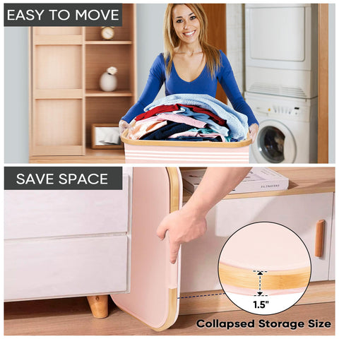 BALEINE laundry hamper internal support maintains shape under load.