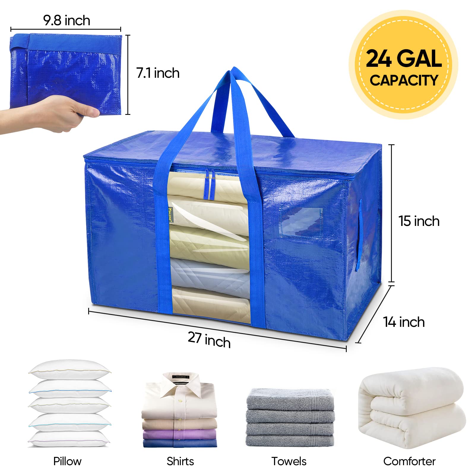 BALEINE bag with reinforced handles for easier lifting during heavy moves