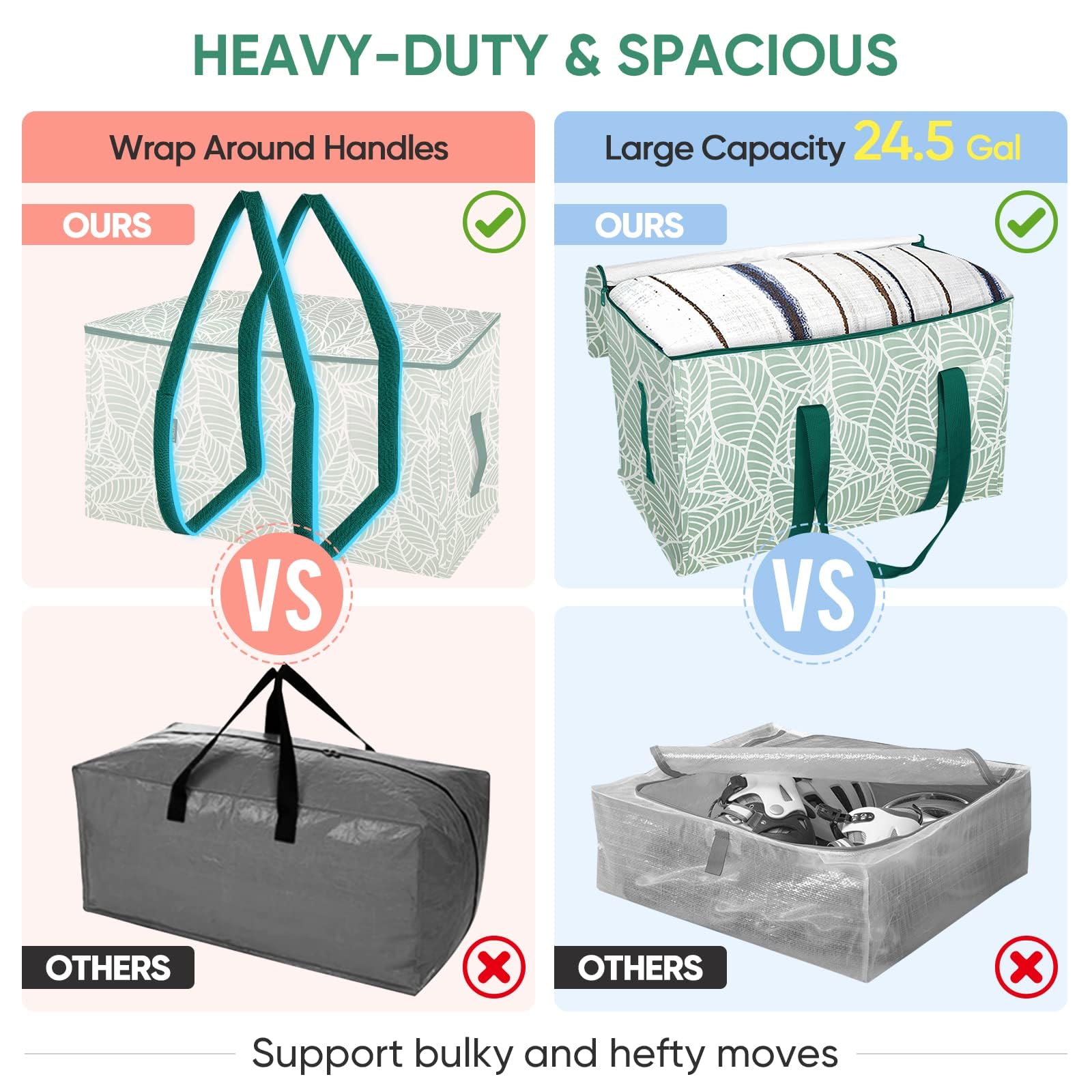BALEINE water-resistant tote protects contents during storage and travel.