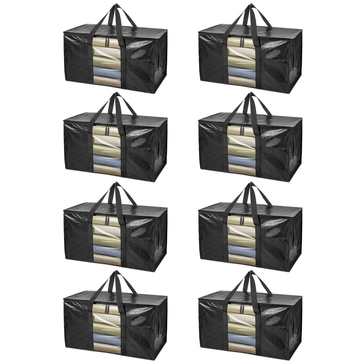 BALEINE oversized moving bags with window for easy visibility during packing