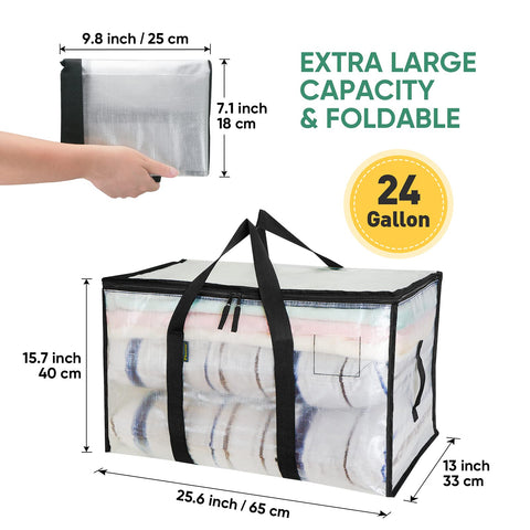 BALEINE bags with reinforced handles support heavy loads during a move or storage.