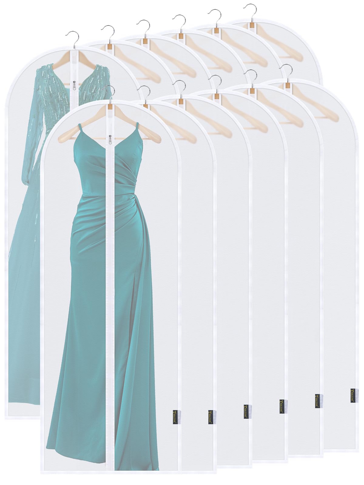 BALEINE 60-inch translucent garment bag shows clear visibility for quick item identification.