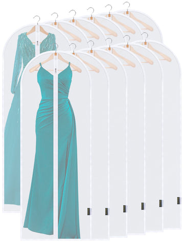 BALEINE 60-inch translucent garment bag shows clear visibility for quick item identification.