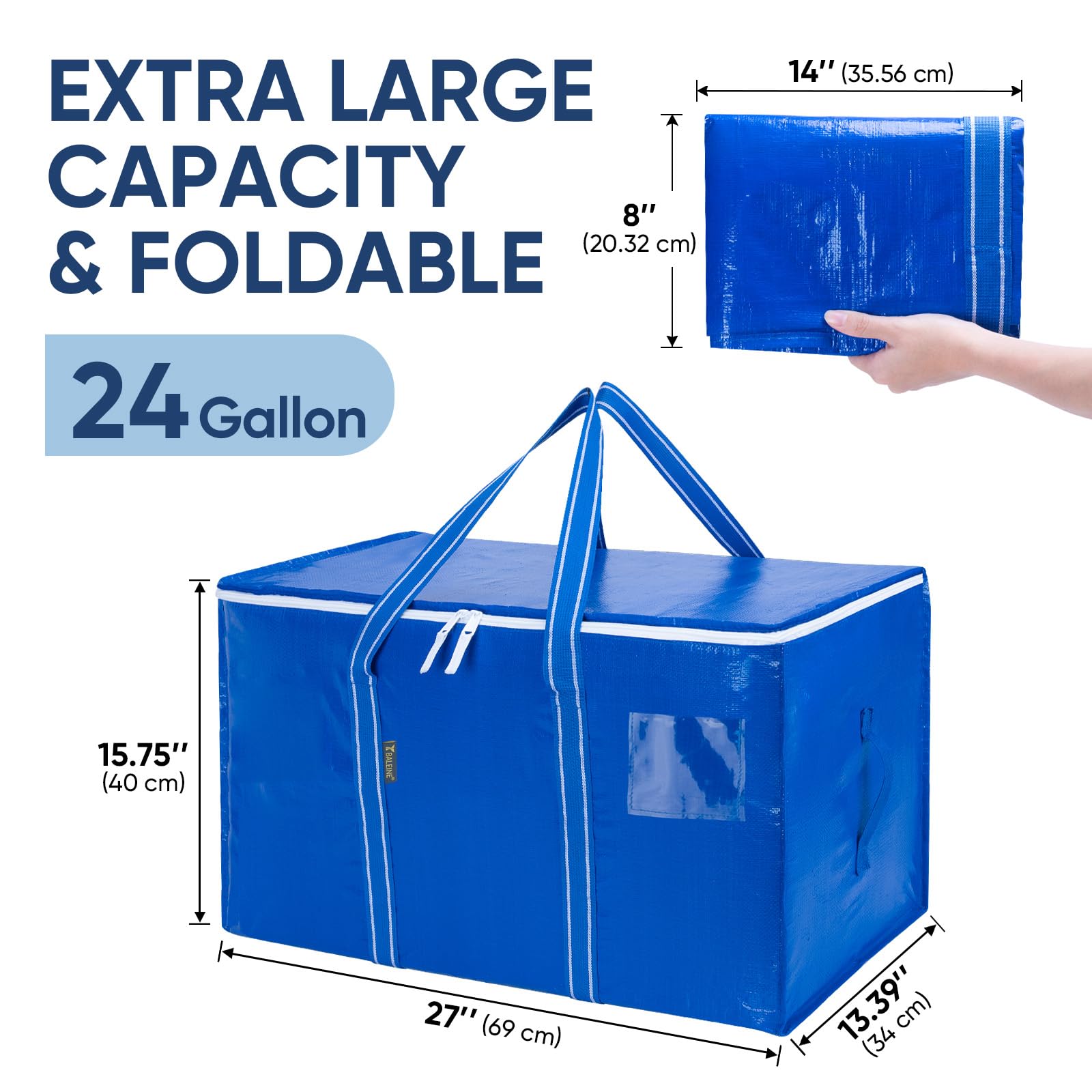 BALEINE bag with open-top design provides easy packing access.