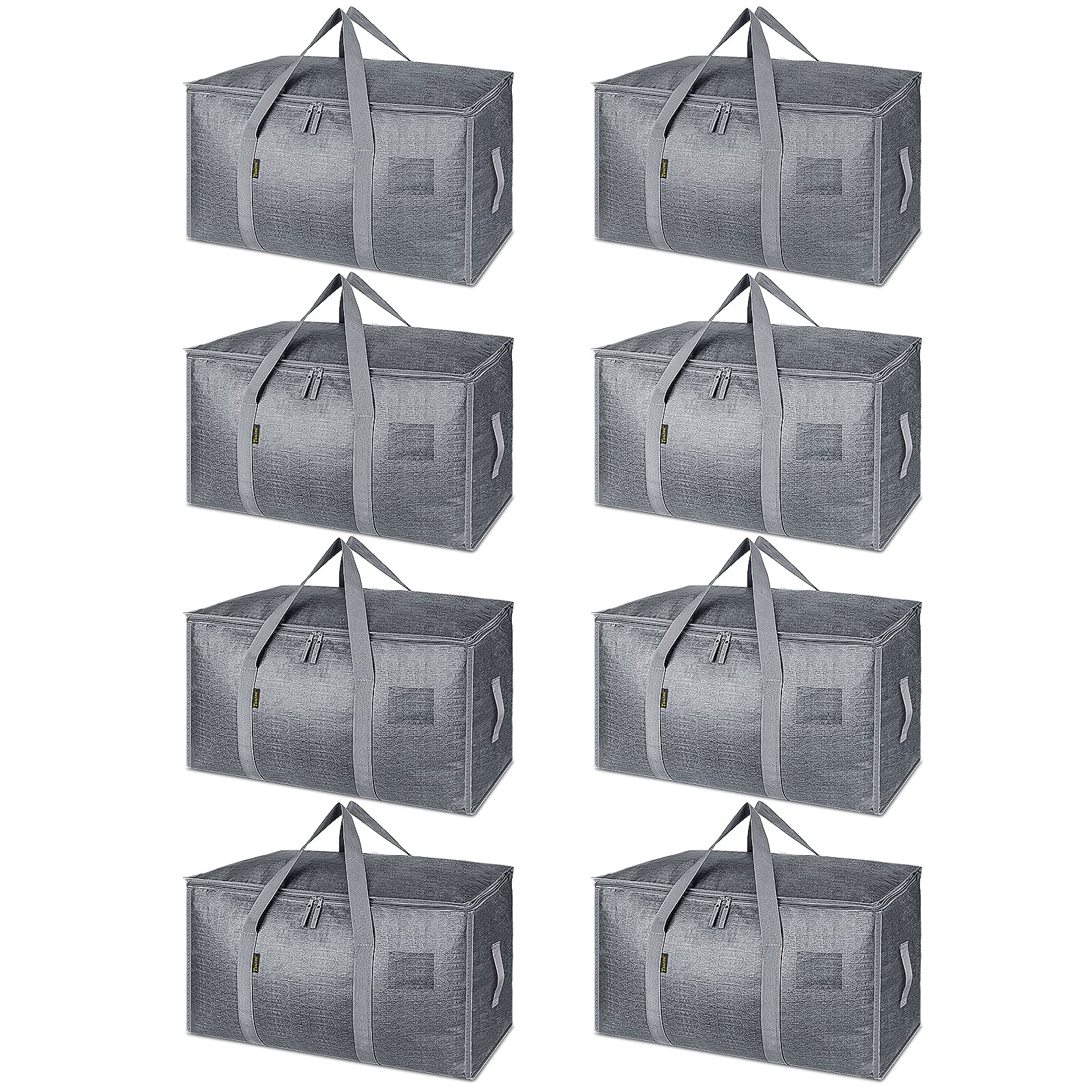 BALEINE 8-pack oversized bags with reinforced handles for heavy loads and easier moving.