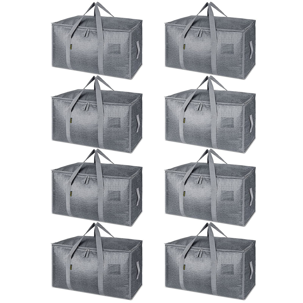 BALEINE 8-pack oversized bags with reinforced handles for heavy loads and easier moving.