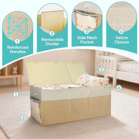 BALEINE fabric bin divider inside supports flexible organization.