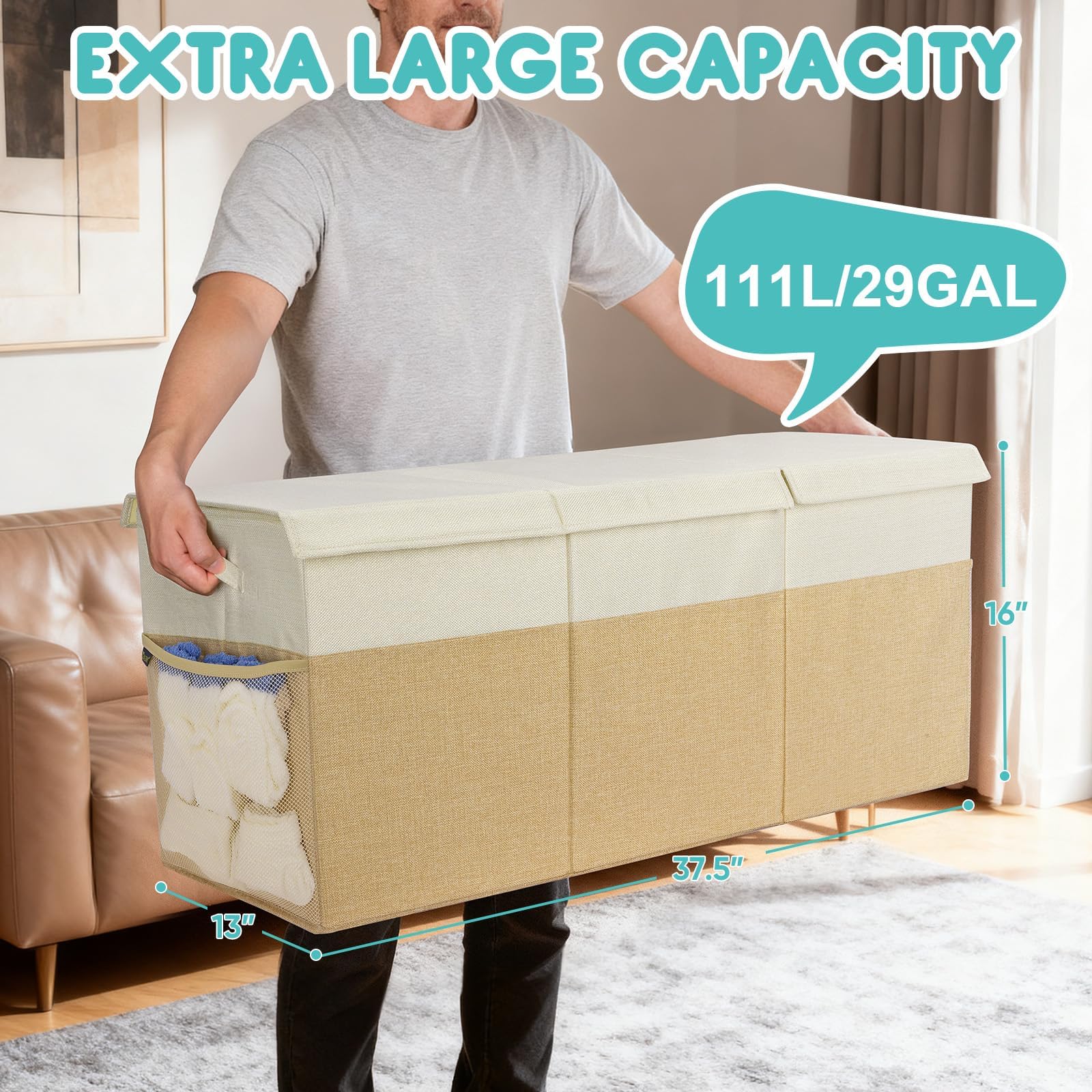 BALEINE bin with cross-reinforced handles for easy lifting.