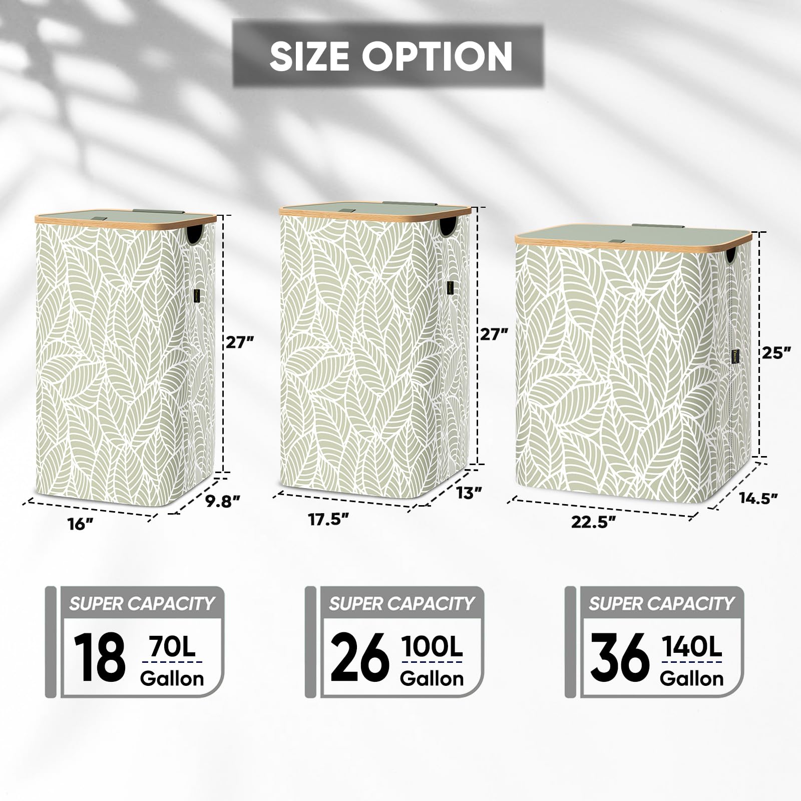 BALEINE Laundry Hamper with Internal Support displays sturdy structure and shape retention.
