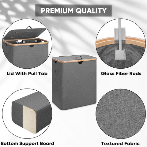 BALEINE internal support keeps the hamper shape during use.