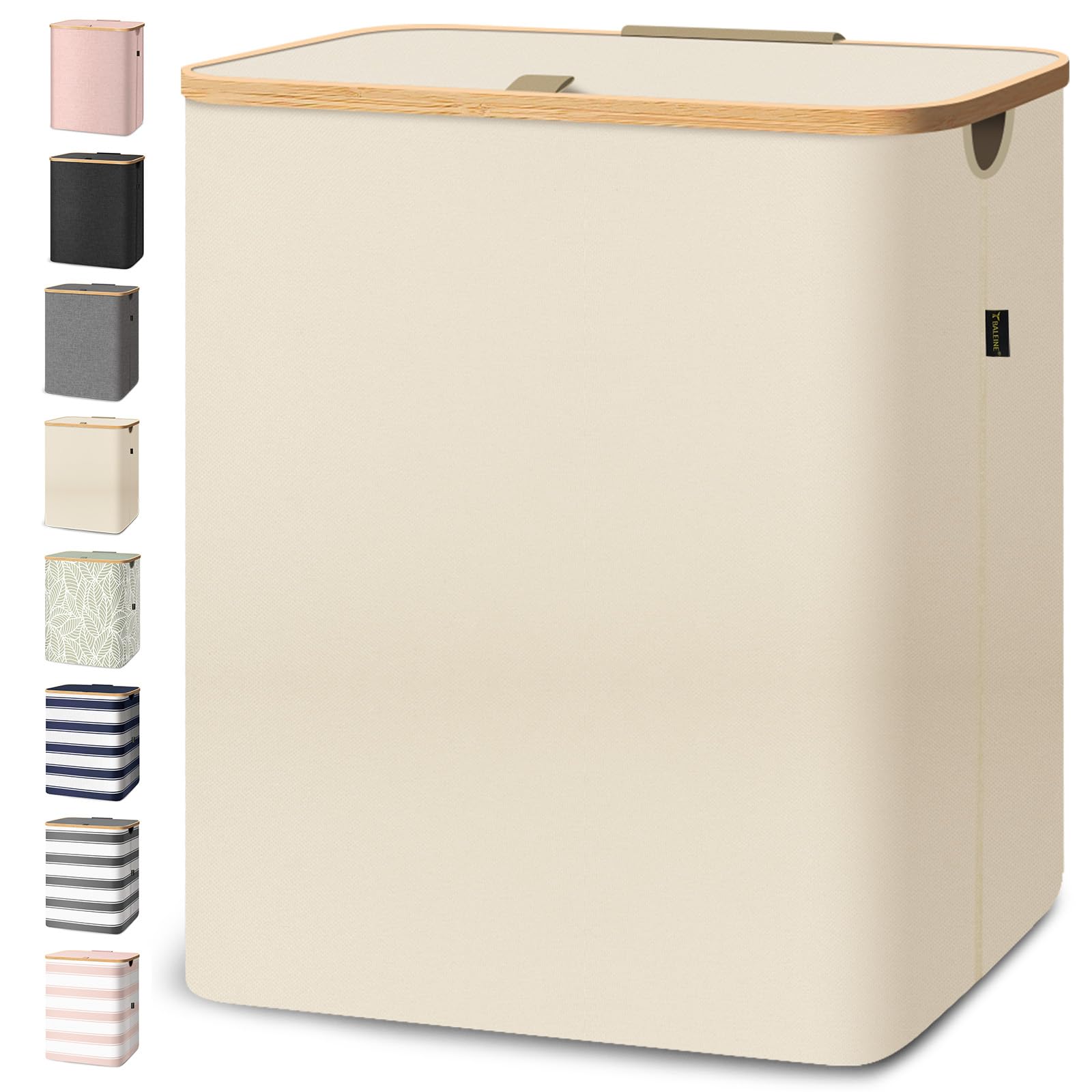 BALEINE laundry hamper with lid showing convenient access for laundry