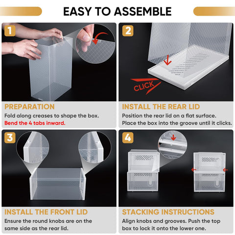 BALEINE magnetic door provides secure closure on stacked boxes.