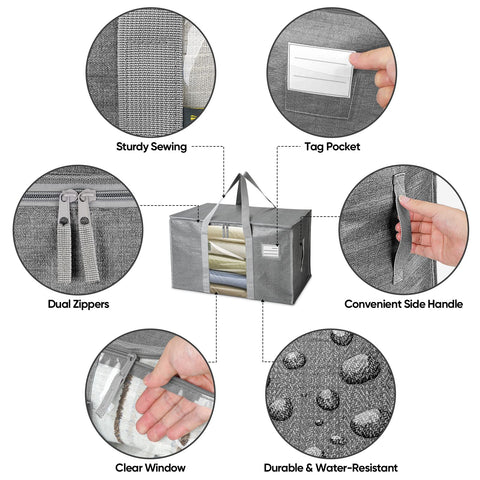 Balene moving bag tag pocket helps label and identify bags quickly.