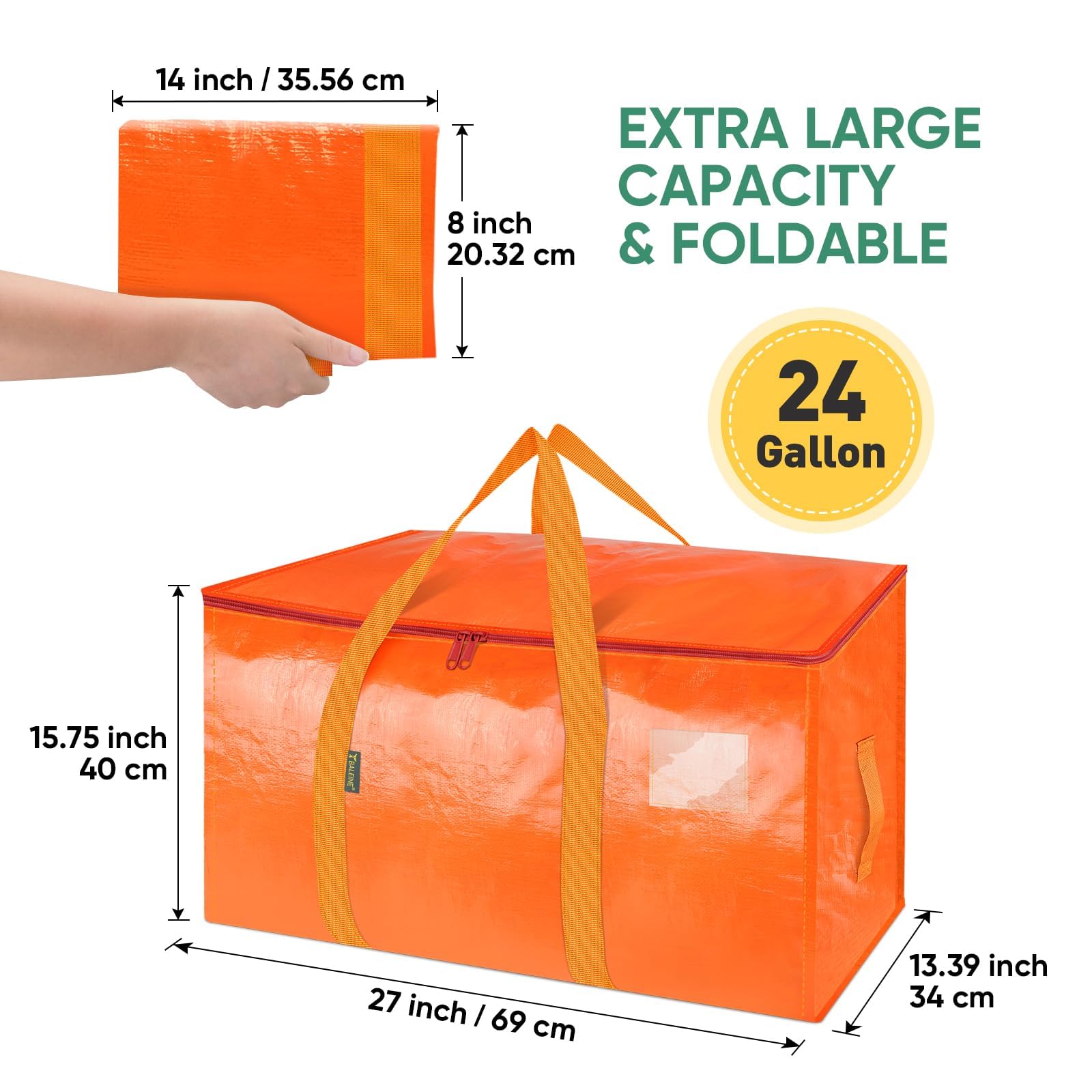 BALEINE oversized moving bags open-top design facilitates easy loading and packing